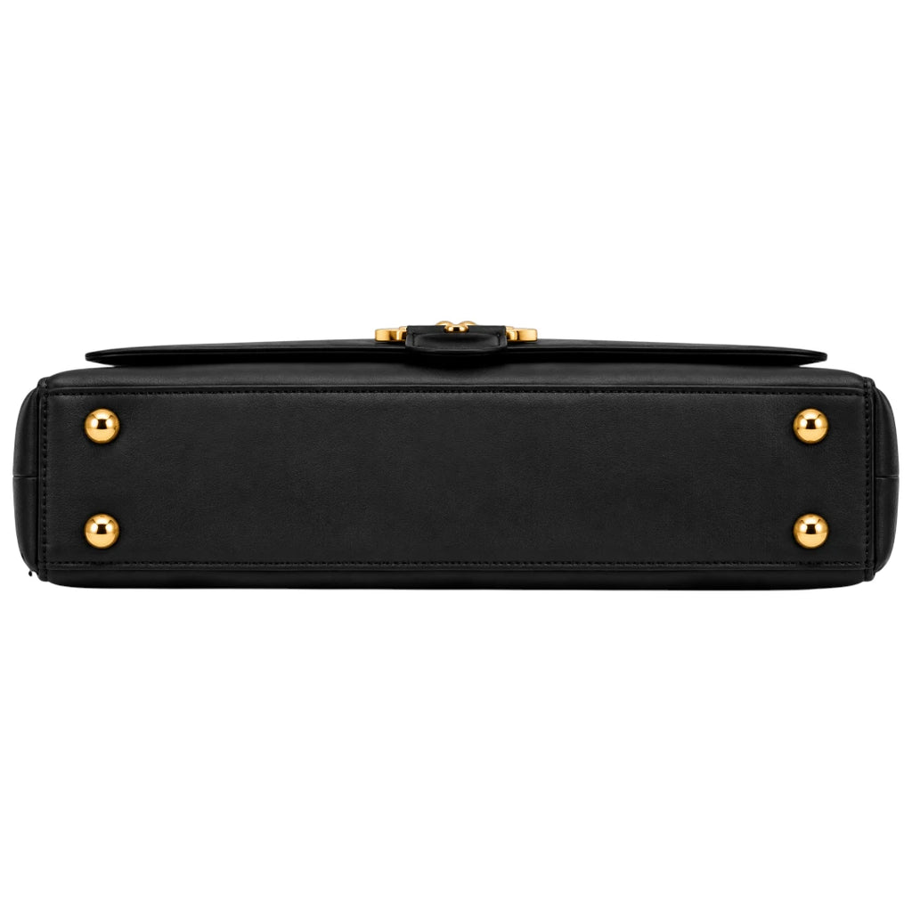 Totsi Black Elegant Kiss Lock Frame Shoulder Handbag