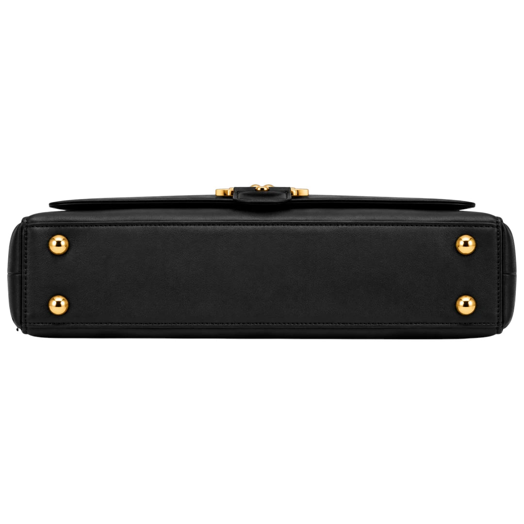 Totsi Black Elegant Kiss Lock Frame Shoulder Handbag