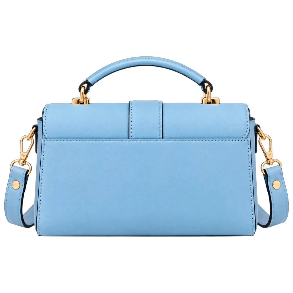 Totsi Sky Blue Structured Box Handbag with Buckle