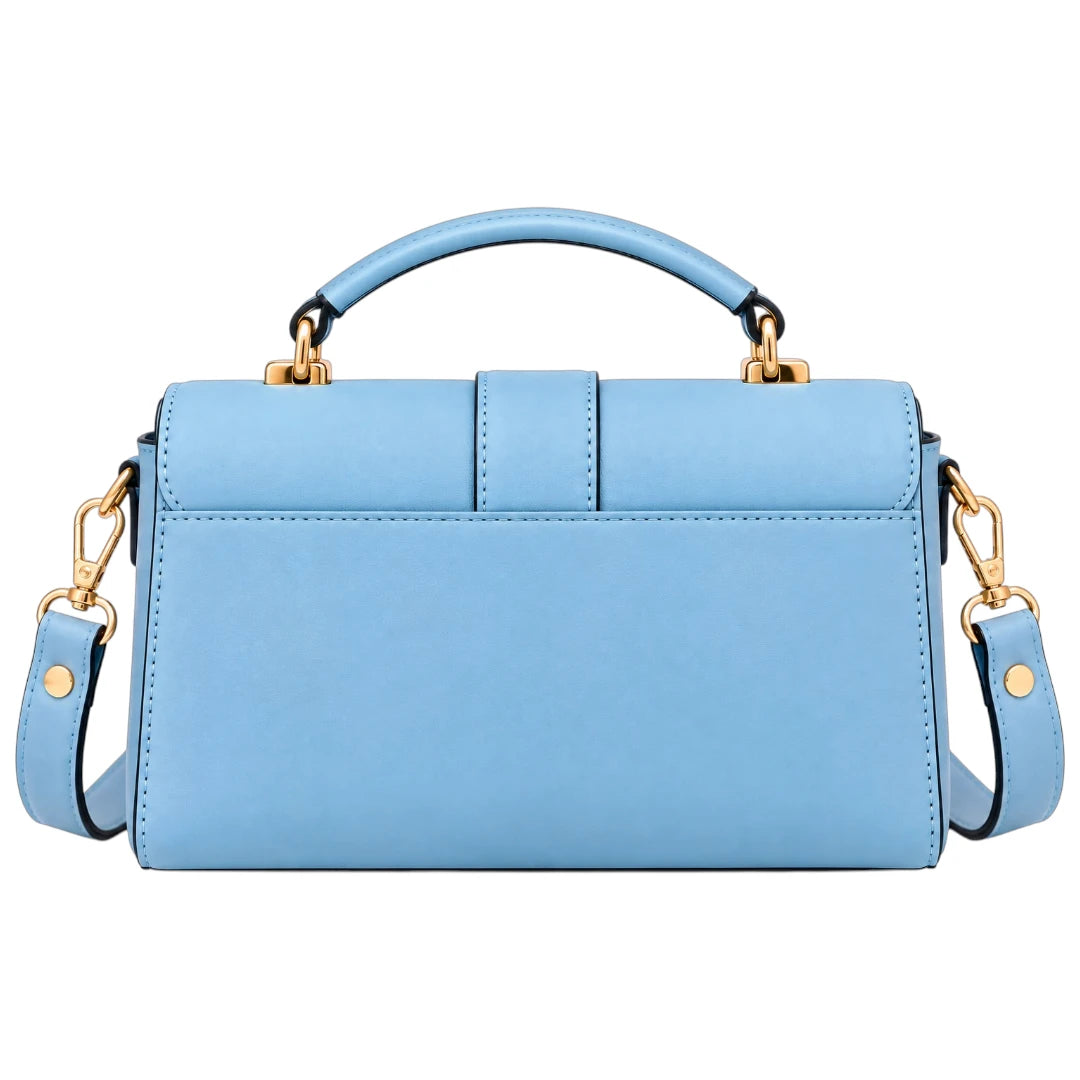 Totsi Sky Blue Structured Box Handbag with Buckle