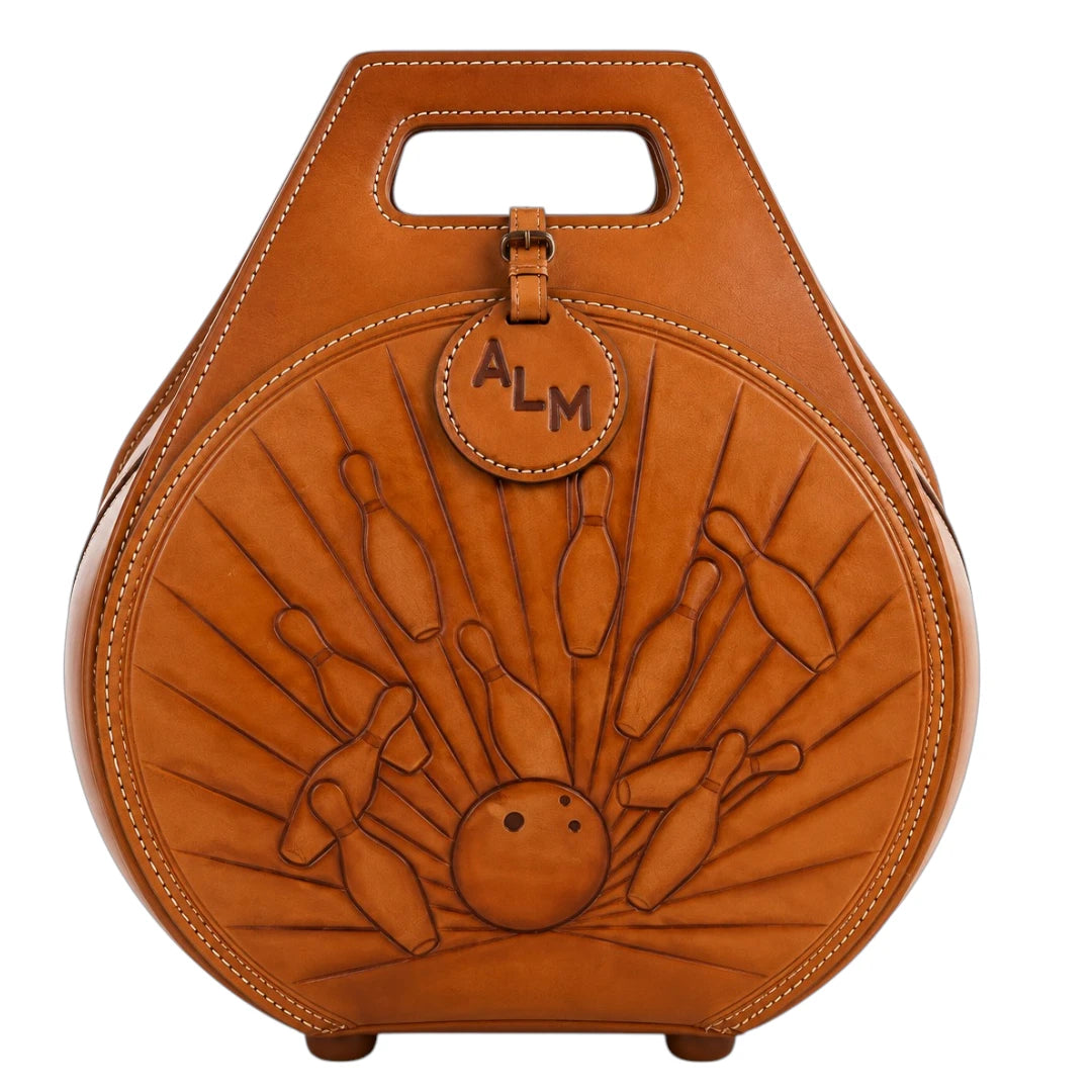 Totsi Bowling Ball Inspired Embossed Handbag with Handle