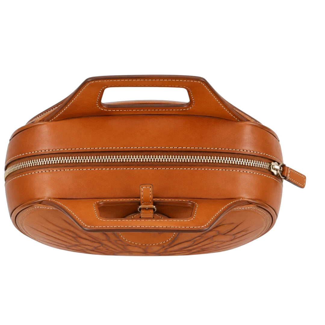 Totsi Bowling Ball Inspired Embossed Handbag with Handle