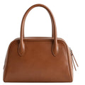 Totsi Classic Brown Structured Top Handle Elegant Fashion Handbag